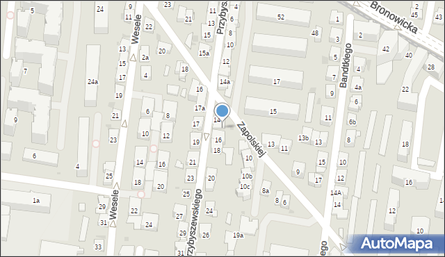 Kraków, Przybyszewskiego Stanisława, 14, mapa Krakowa