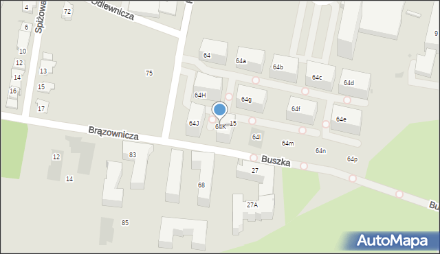 Kraków, Przybyszewskiego Stanisława, 64K, mapa Krakowa
