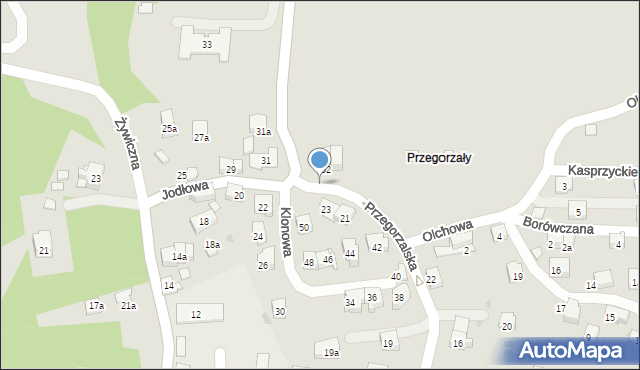 Kraków, Przegorzalska, 28, mapa Krakowa