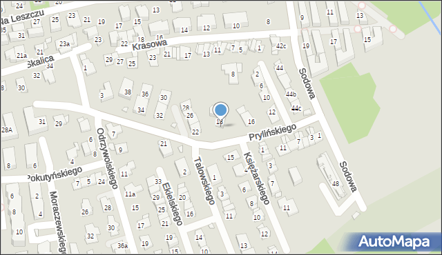 Kraków, Prylińskiego Tomasza, 20, mapa Krakowa