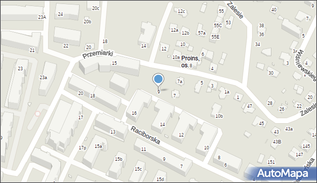 Kraków, Przemiarki, 9, mapa Krakowa