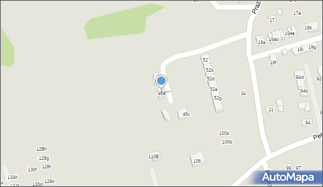 Kraków, Prażmowskiego Adama, 46a, mapa Krakowa