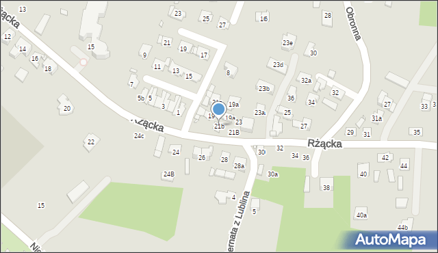 Kraków, Przy Kuźni, 21b, mapa Krakowa