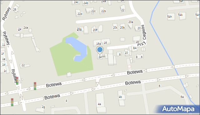 Kraków, Przy Cegielni, 14, mapa Krakowa