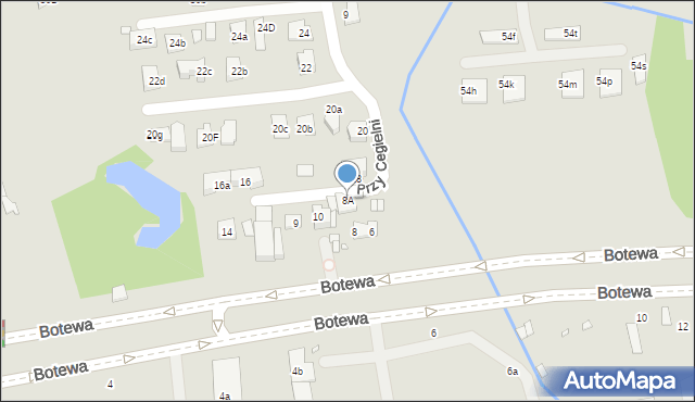 Kraków, Przy Cegielni, 8A, mapa Krakowa