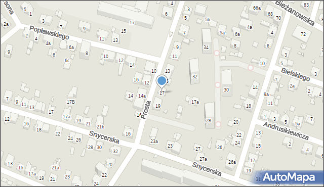Kraków, Prosta, 17, mapa Krakowa