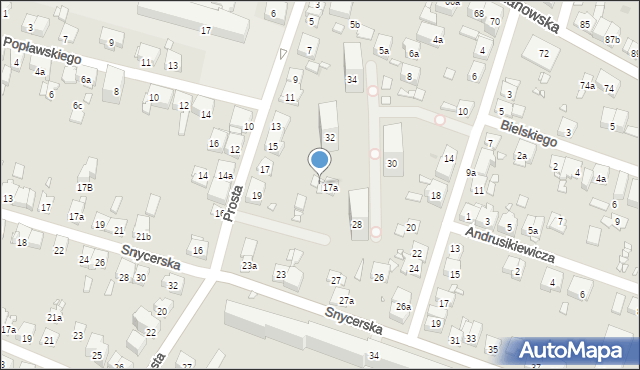 Kraków, Prosta, 17b, mapa Krakowa