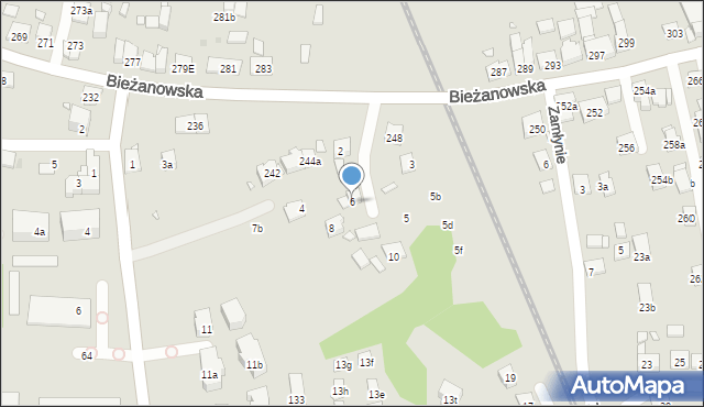 Kraków, Przecinek, 6, mapa Krakowa