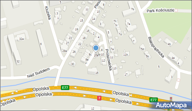 Kraków, Proszowicka, 10a, mapa Krakowa