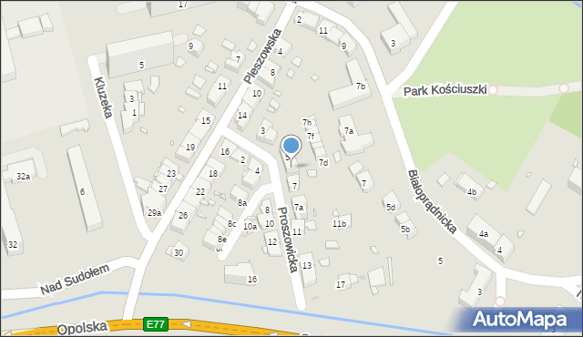 Kraków, Proszowicka, 5a, mapa Krakowa