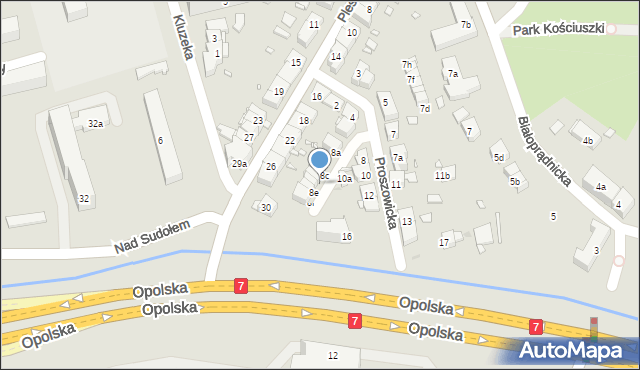 Kraków, Proszowicka, 8d, mapa Krakowa