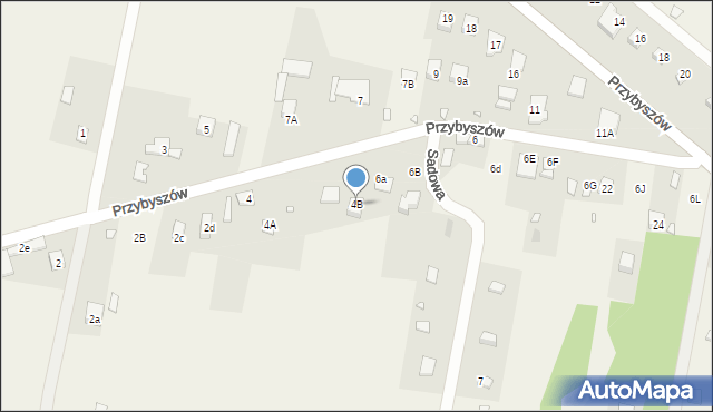 Kroczyce, Przybyszów, 4B, mapa Kroczyce