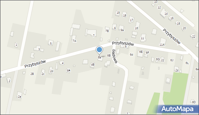 Kroczyce, Przybyszów, 6a, mapa Kroczyce