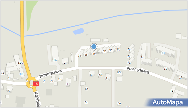 Krotoszyn, Przemysłowa, 3e, mapa Krotoszyna