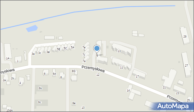 Krotoszyn, Przemysłowa, 9, mapa Krotoszyna