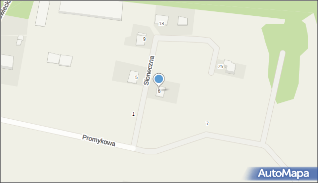 Kruszyn, Promykowa, 6, mapa Kruszyn