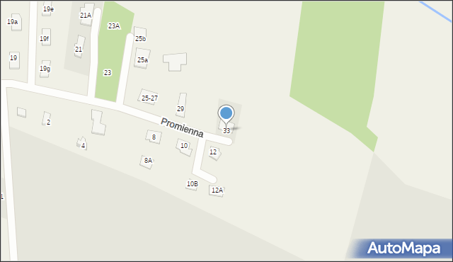 Krzywiec, Promienna, 33, mapa Krzywiec