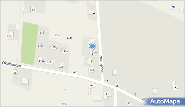 Krzywiec, Promienna, 5, mapa Krzywiec