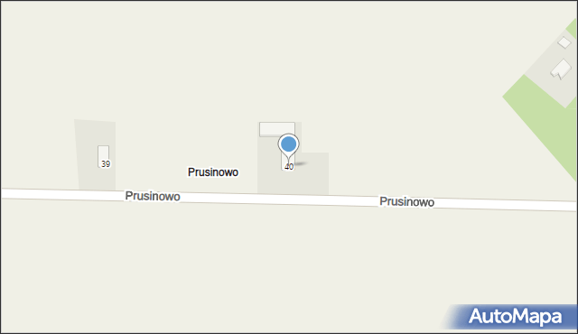 Księży Dwór, Prusinowo, 40, mapa Księży Dwór