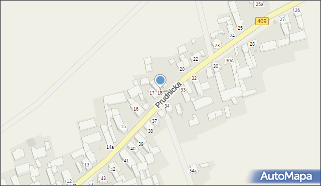 Kujawy, Prudnicka, 18, mapa Kujawy