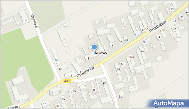 Kujawy, Prudnicka, 4, mapa Kujawy