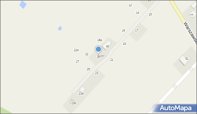 Łąck, Promienna, 20, mapa Łąck