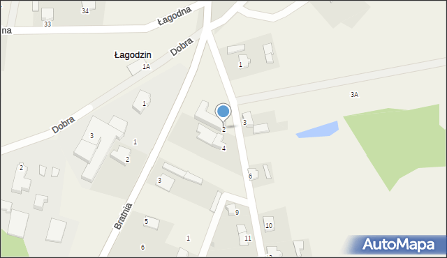 Łagodzin, Przyjazna, 2, mapa Łagodzin