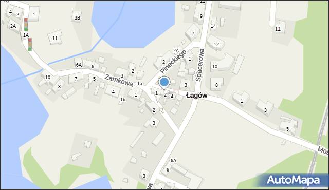 Łagów, Prosta, 2, mapa Łagów