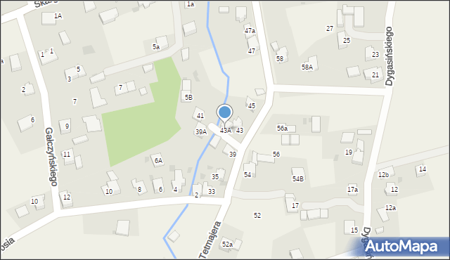 Łąka, Przerwy-Tetmajera Kazimierza, 43A, mapa Łąka