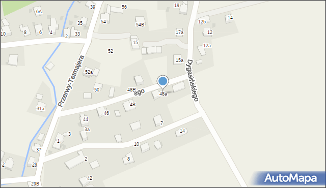 Łąka, Przerwy-Tetmajera Kazimierza, 48a, mapa Łąka