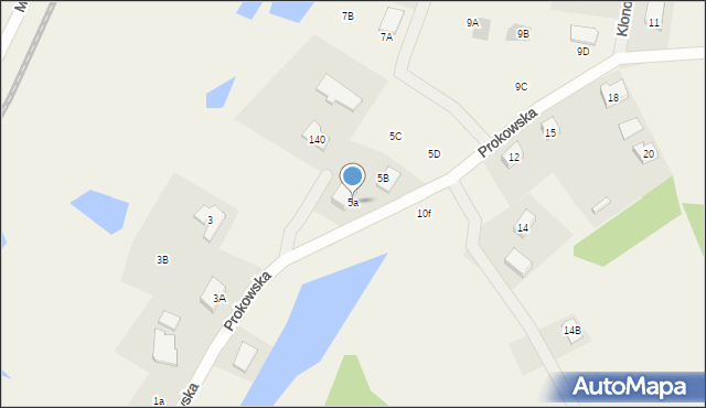 Łapalice, Prokowska, 5a, mapa Łapalice
