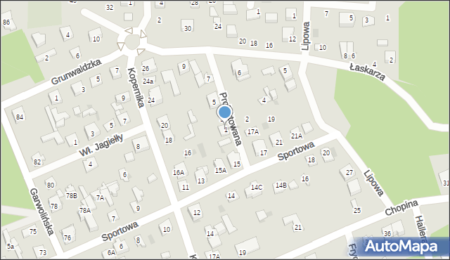 Łaskarzew, Projektowana, 1, mapa Łaskarzew