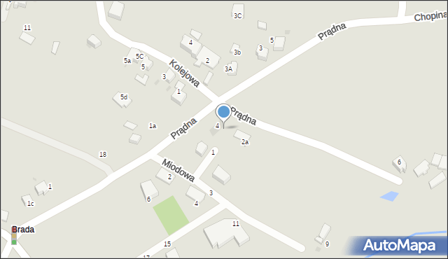 Łaziska Górne, Prądna, 4a, mapa Łaziska Górne