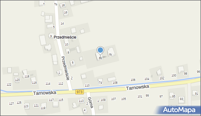 Łęg Tarnowski, Przedmieście, 6b, mapa Łęg Tarnowski