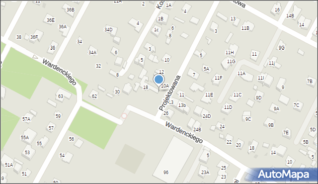 Legionowo, Projektowana, 16, mapa Legionowo