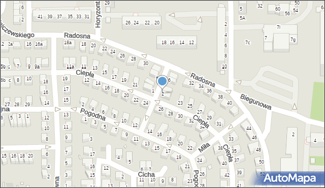 Legnica, Promienna, 2, mapa Legnicy