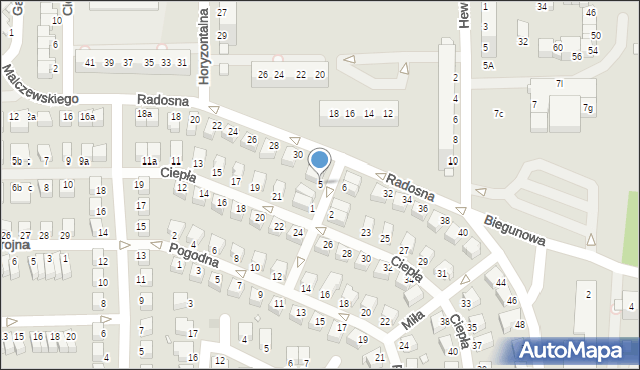 Legnica, Promienna, 5, mapa Legnicy