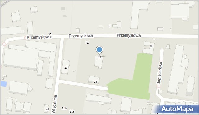 Legnica, Przemysłowa, 12, mapa Legnicy