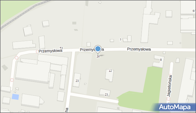 Legnica, Przemysłowa, 14, mapa Legnicy