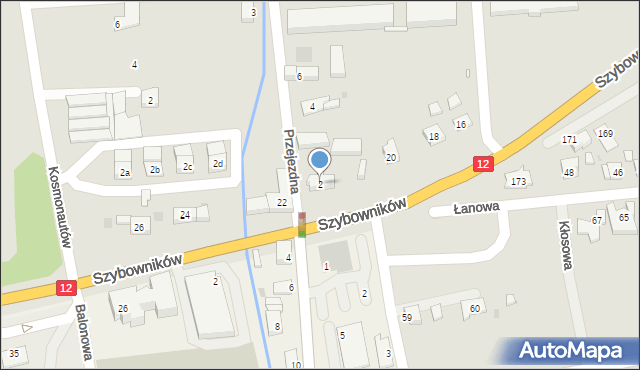 Leszno, Przejezdna, 2, mapa Leszno