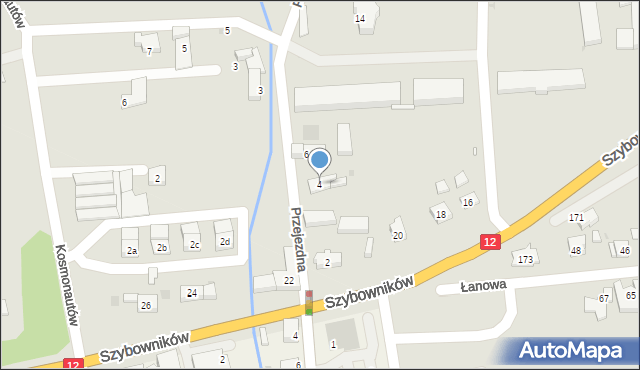 Leszno, Przejezdna, 4, mapa Leszno