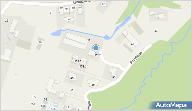 Libertów, Przylesie, 37, mapa Libertów