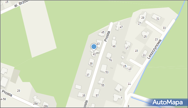 Ligota Piękna, Prosta, 41, mapa Ligota Piękna