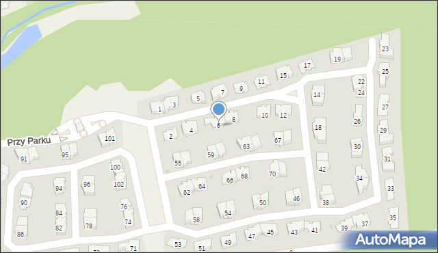 Lipków, Przy Parku, 6, mapa Lipków