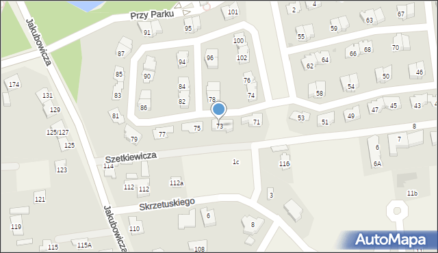 Lipków, Przy Parku, 73, mapa Lipków