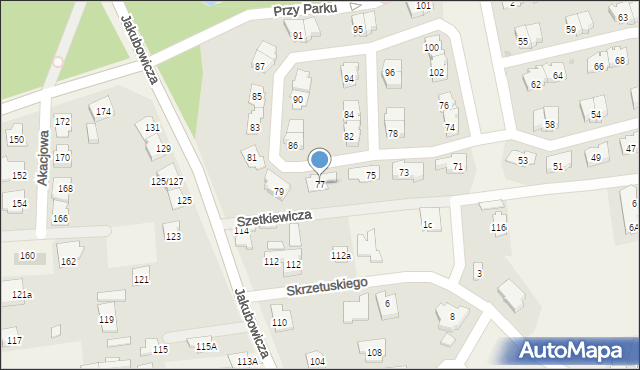 Lipków, Przy Parku, 77, mapa Lipków