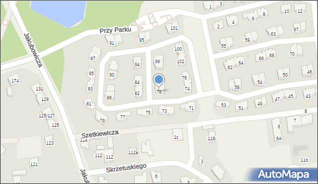 Lipków, Przy Parku, 78, mapa Lipków