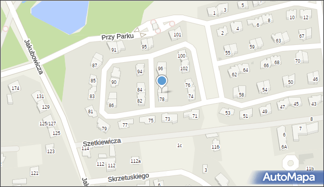 Lipków, Przy Parku, 80, mapa Lipków