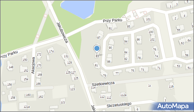 Lipków, Przy Parku, 83, mapa Lipków