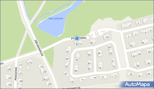 Lipków, Przy Parku, 91, mapa Lipków